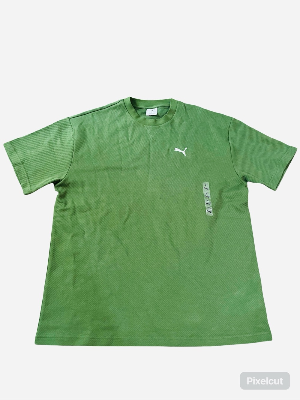Puma Men's Light Green Short Sleeve Crew Neck Tee